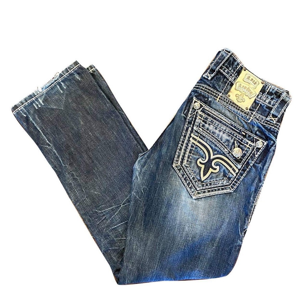 Rock Revival Mens Jasper Slim Straight Jeans 33x31